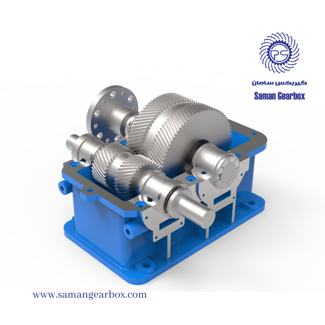 ساخت انواع گیربکس صنعتی نیروگاهی، پتروشیمی، پالایشگاهی - گیربکس دوربالا یا گیربکس افزاینده | سامان گیربکس
